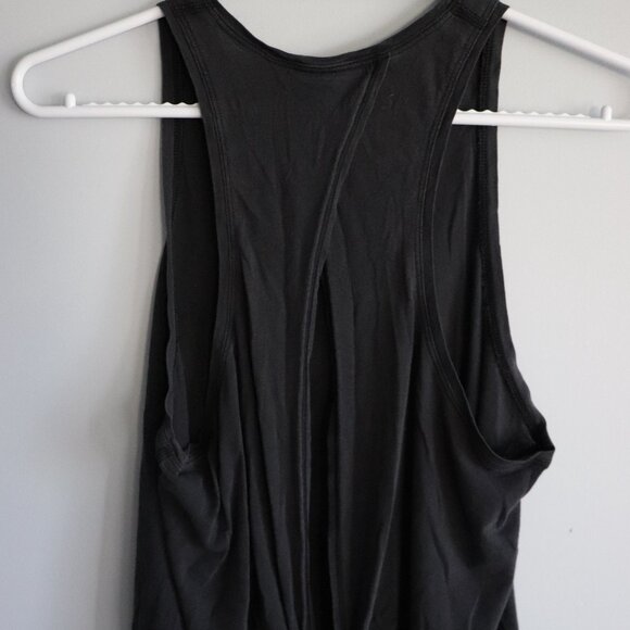 Lululemon Womens Grey Sz 6 'Namaste' All Tied Up Sleeveless Open Back Tank Top - Picture 7 of 8